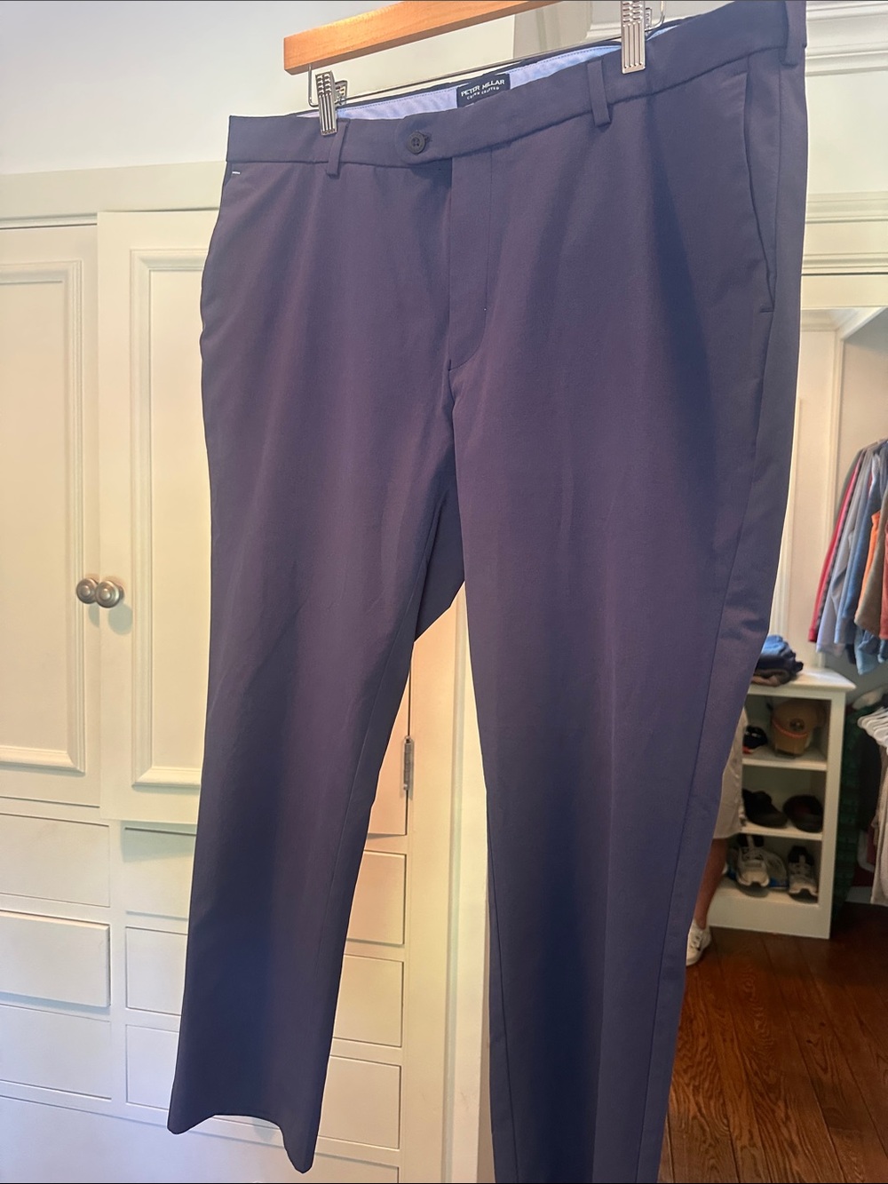 Peter Millar Men's Navy Dress Pants - Slim Tailored Trousers